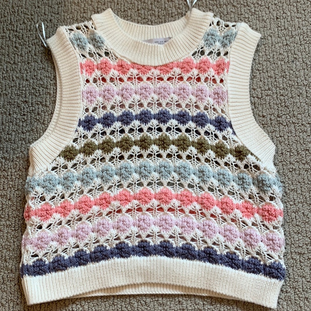Zara crocheted sweater vest